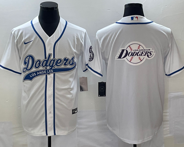 Men's Los Angeles Dodgers White Jersey Joint Edition
