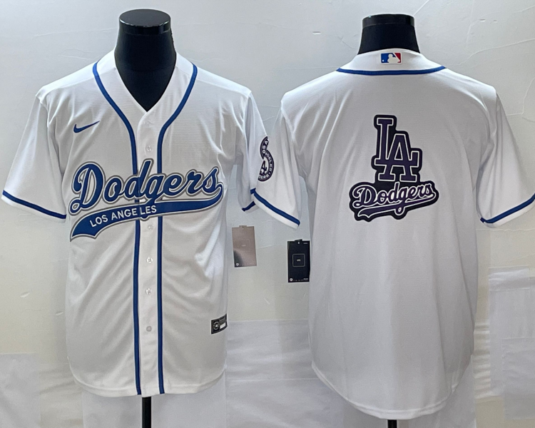 Men's Los Angeles Dodgers White Team Jersey Joint Edition