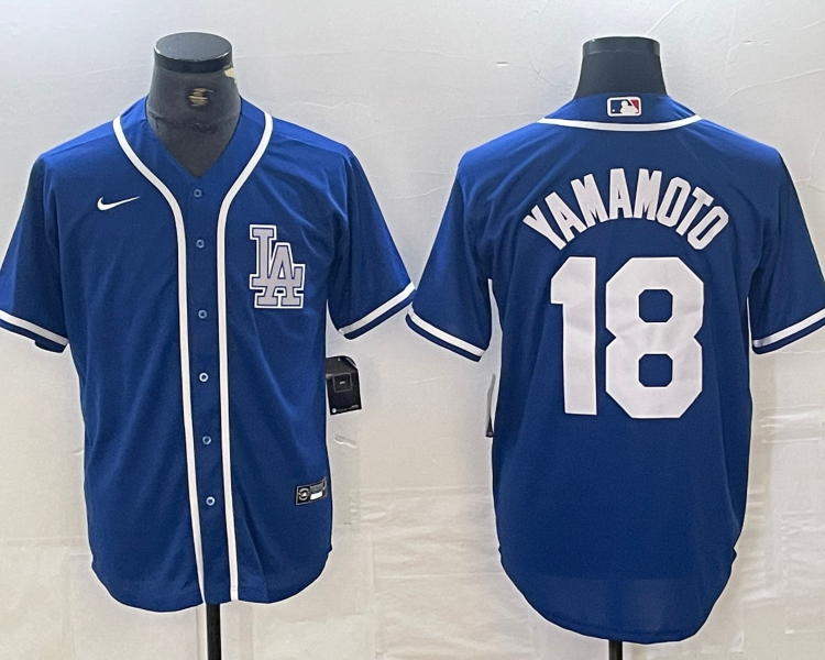 Men's Los Angeles Dodgers Yoshinobu Yamamoto #18 Blue Limited Jersey