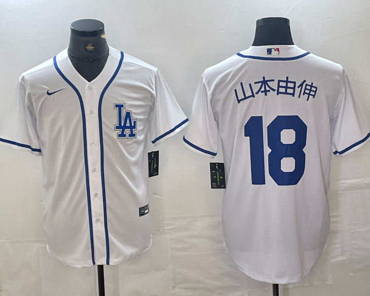 Men's Los Angeles Dodgers Yoshinobu Yamamoto #18 White Limited Jersey