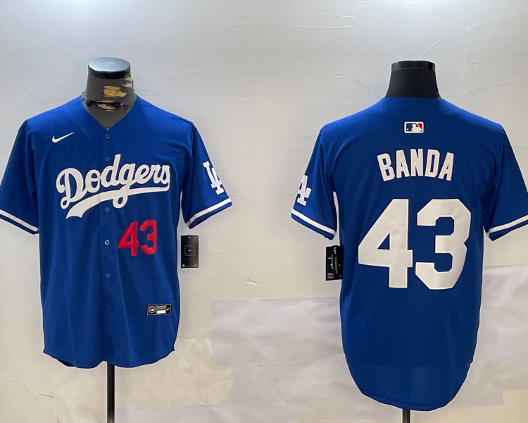 Men's Los Angeles Dodgers Anthony Banda #43 Royal Jersey