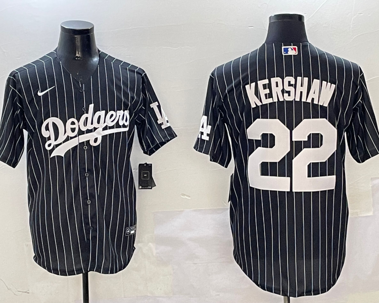 Men's Los Angeles Dodgers Clayton Kershaw #22 Black Alternate Limited Jersey