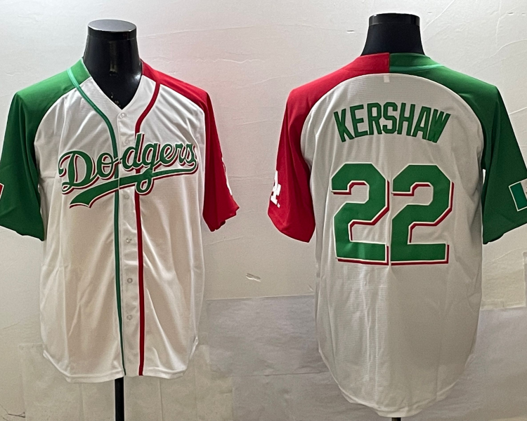 Men's Los Angeles Dodgers Clayton Kershaw #22 White Jersey