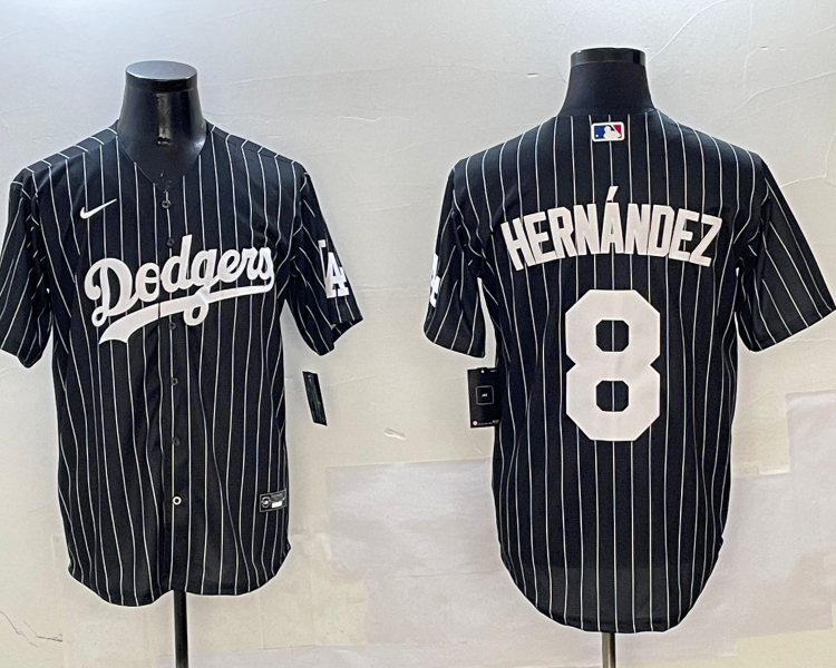 Men's Los Angeles Dodgers Enrique Hernandez #8 Black Alternate Limited Jersey