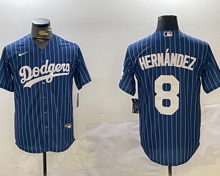 Men's Los Angeles Dodgers Enrique Hernandez #8 Blue Jersey