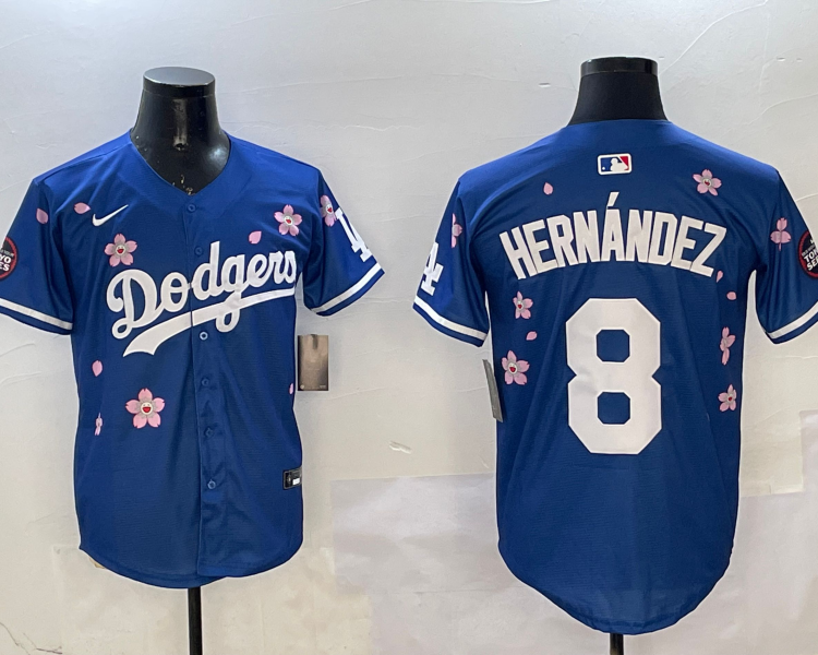 Men's Los Angeles Dodgers Enrique Hernandez #8 Royal Alternate Jersey