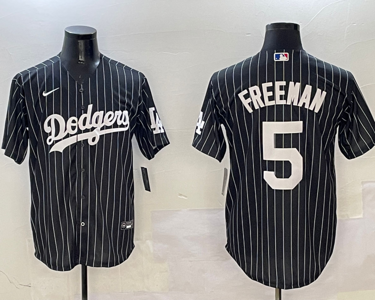 Men's Los Angeles Dodgers Freddie Freeman #5 Black Alternate Limited Jersey