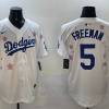 Men's Los Angeles Dodgers Freddie Freeman #5 White Alternate Jersey