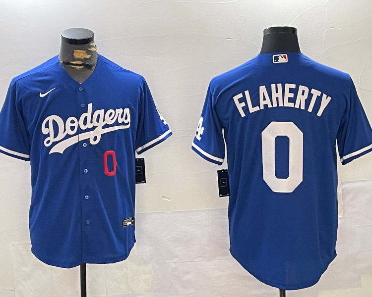 Men's Los Angeles Dodgers Jack Flaherty #0 Royal Jersey