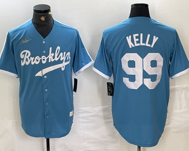 Men's Los Angeles Dodgers Joe Kelly #99 Light Blue Alternate Cooperstown Collection Jersey