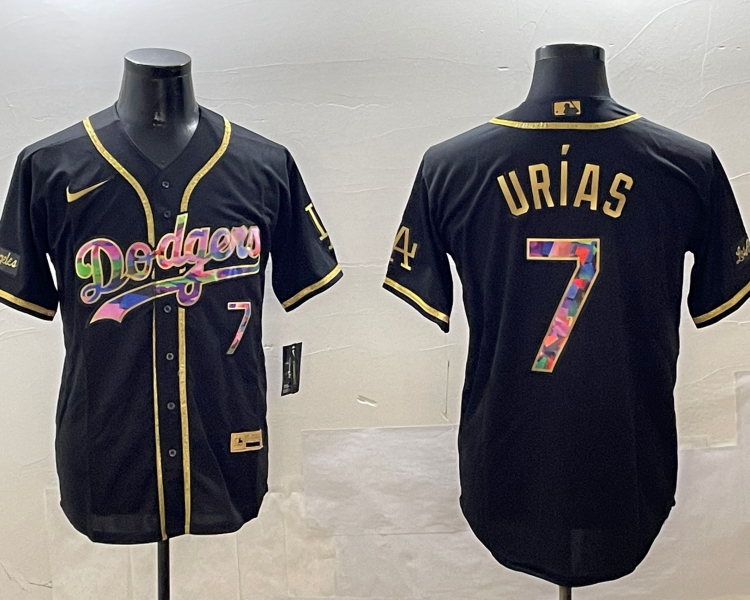 Men's Los Angeles Dodgers Julio Urias #7 Black Limited Jersey