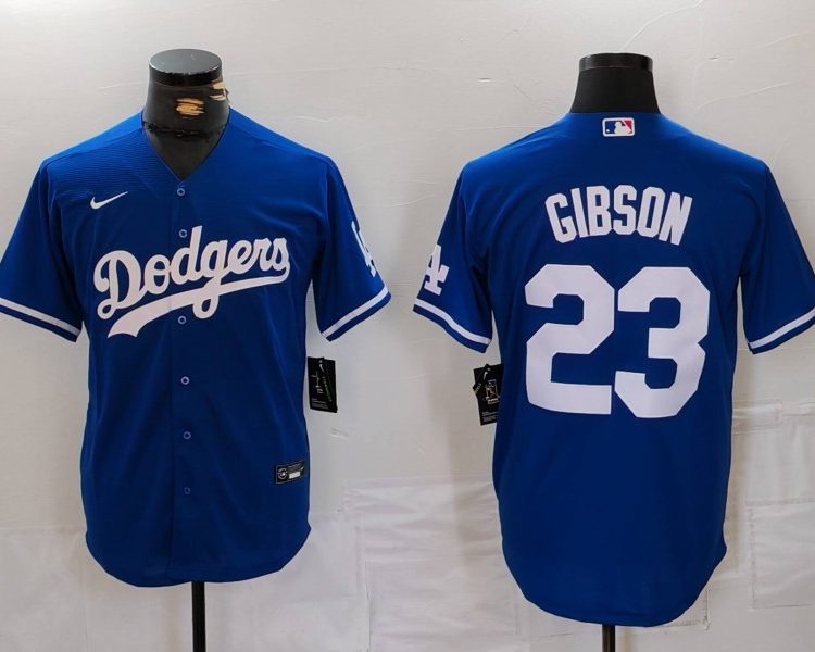Men's Los Angeles Dodgers Kirk Gibson #23 Royal Jersey