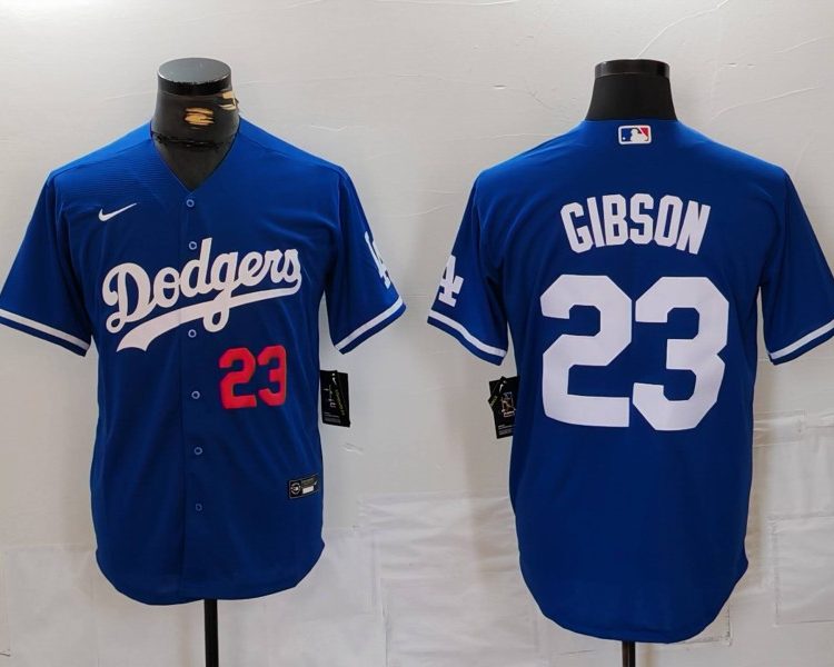 Men's Los Angeles Dodgers Kirk Gibson #23 Royal Limited Jersey