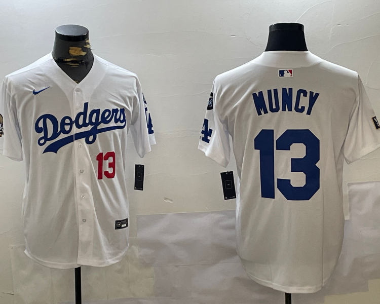 Men's Los Angeles Dodgers Max Muncy #13 White Jersey