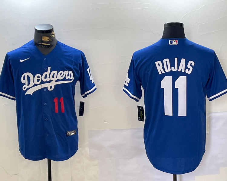 Men's Los Angeles Dodgers Miguel Rojas #11 Blue Jersey