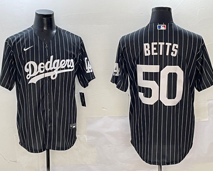 Men's Los Angeles Dodgers Mookie Betts #50 Black Alternate Limited Jersey