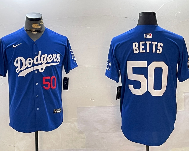 Men's Los Angeles Dodgers Mookie Betts #50 Royal Jersey