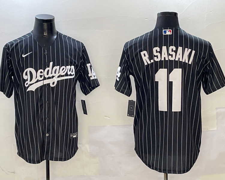 Men's Los Angeles Dodgers Roki Sasaki #11 Black Alternate Limited Jersey