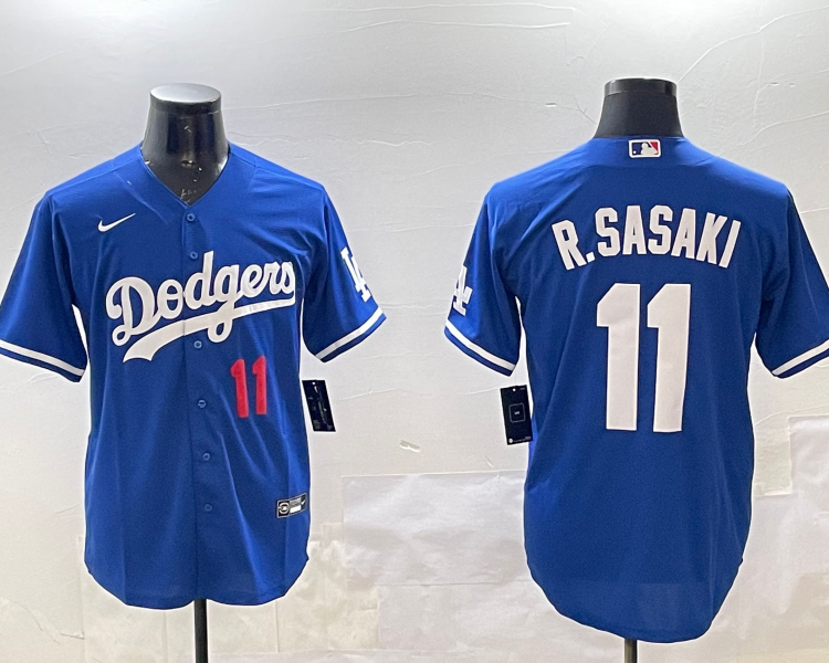 Men's Los Angeles Dodgers Roki Sasaki #11 Royal Alternate Jersey