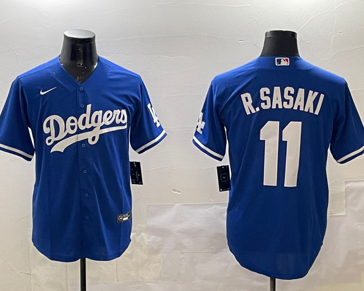 Men's Los Angeles Dodgers Roki Sasaki #11 Royal Alternate Team Jersey