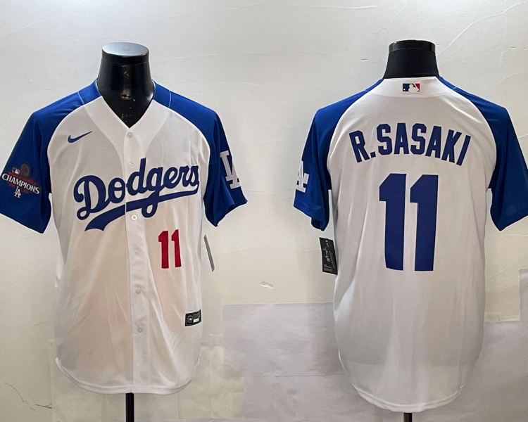 Men's Los Angeles Dodgers Roki Sasaki #11 White Jersey
