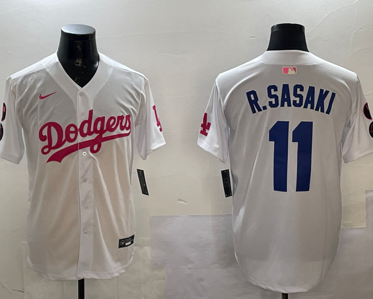 Men's Los Angeles Dodgers Roki Sasaki #11 White Jersey