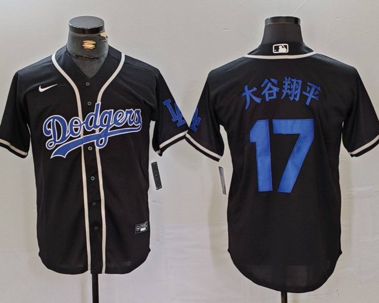 Men's Los Angeles Dodgers Shohei Ohtani #17 Black Jersey