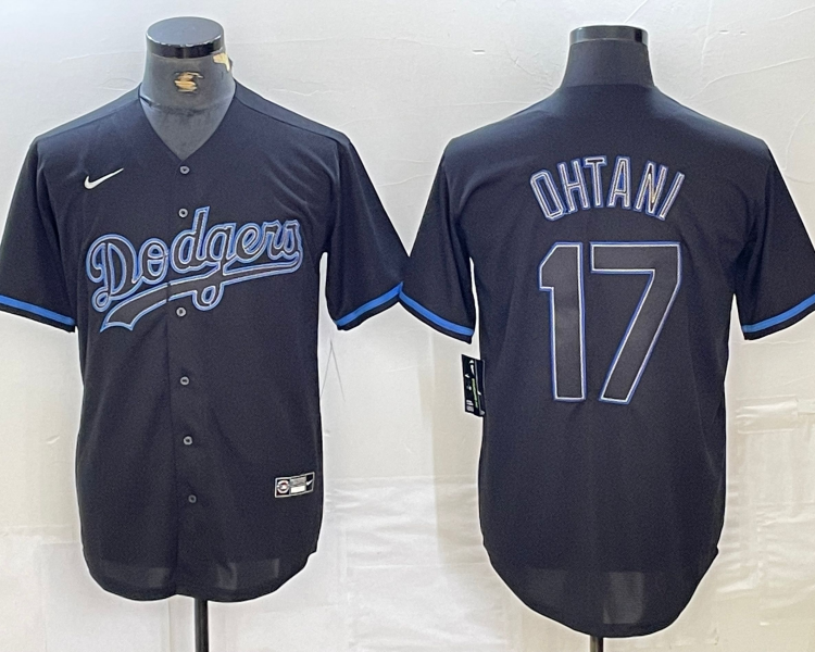 Men's Los Angeles Dodgers Shohei Ohtani #17 Black Team Jersey
