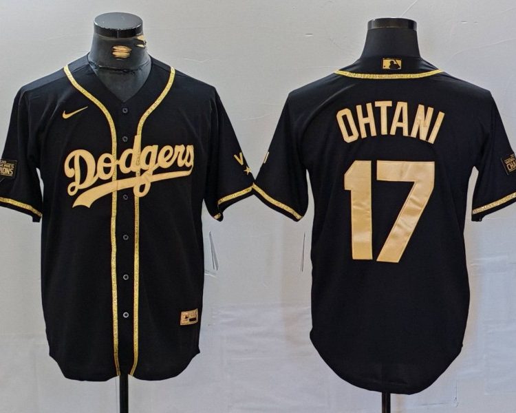 Men's Los Angeles Dodgers Shohei Ohtani #17 Black Team Jersey