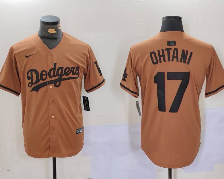 Men's Los Angeles Dodgers Shohei Ohtani #17 Brown Jersey