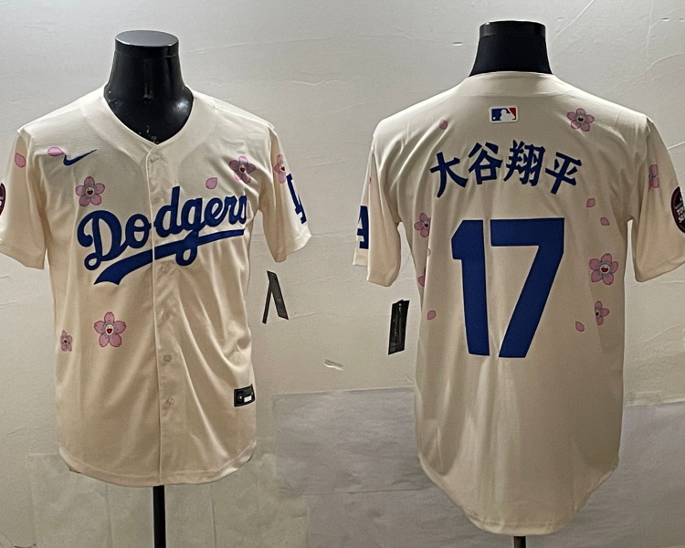 Men's Los Angeles Dodgers Shohei Ohtani Cream Alternate Jersey