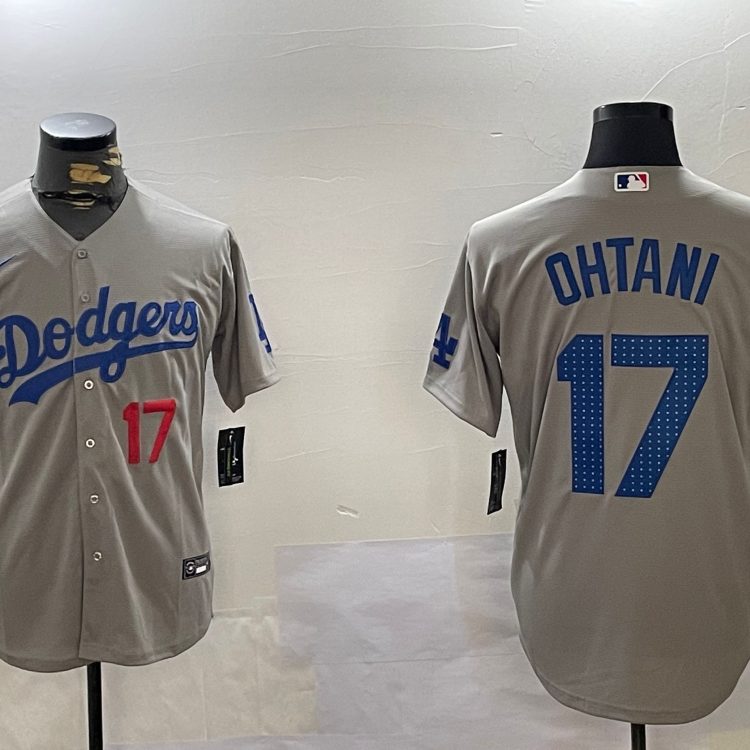 Men's Los Angeles Dodgers Shohei Ohtani Gray Jersey