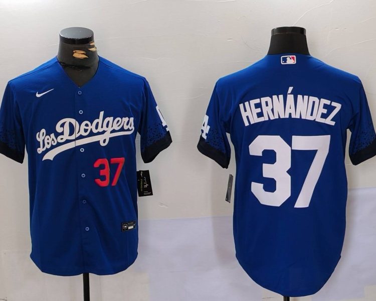 Men's Los Angeles Dodgers Teoscar Hernandez #37 Royal Jersey