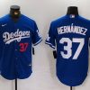 Men's Los Angeles Dodgers Teoscar Hernandez #37 Royal Limited Jersey