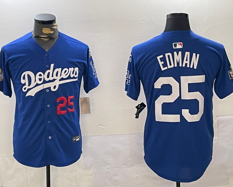 Men's Los Angeles Dodgers Tommy Edman #25 Royal Jersey
