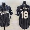 Men's Los Angeles Dodgers Yoshinobu Yamamoto #18 Black Alternate Jersey