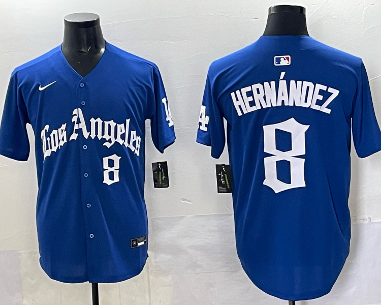 Men's Los Angeles Dodgers Enrique Hernandez #8 Royal Alternate Jersey