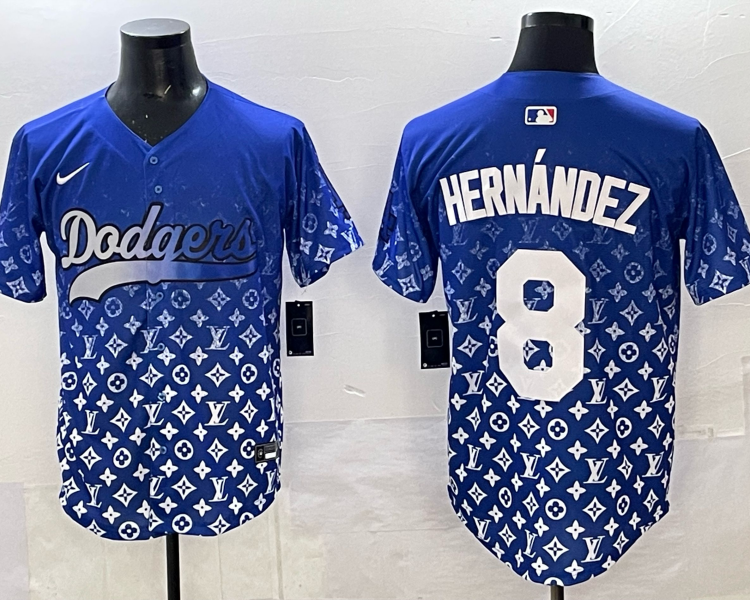 Men's Los Angeles Dodgers Enrique Hernandez #8 Royal Alternate Jersey
