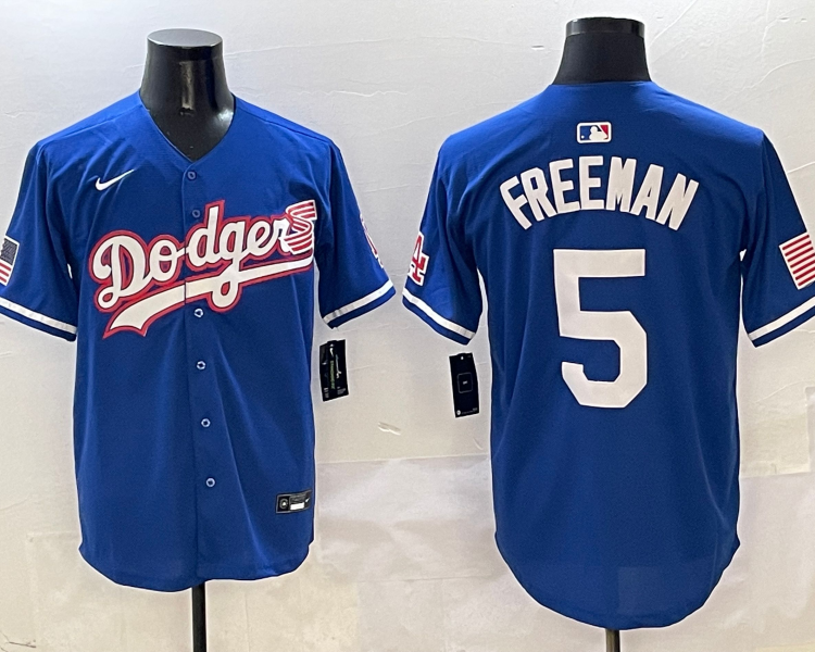 Men's Los Angeles Dodgers Freddie Freeman #5 Royal Jersey