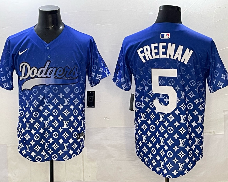 Men's Los Angeles Dodgers Freddie Freeman #5 Royal Jersey