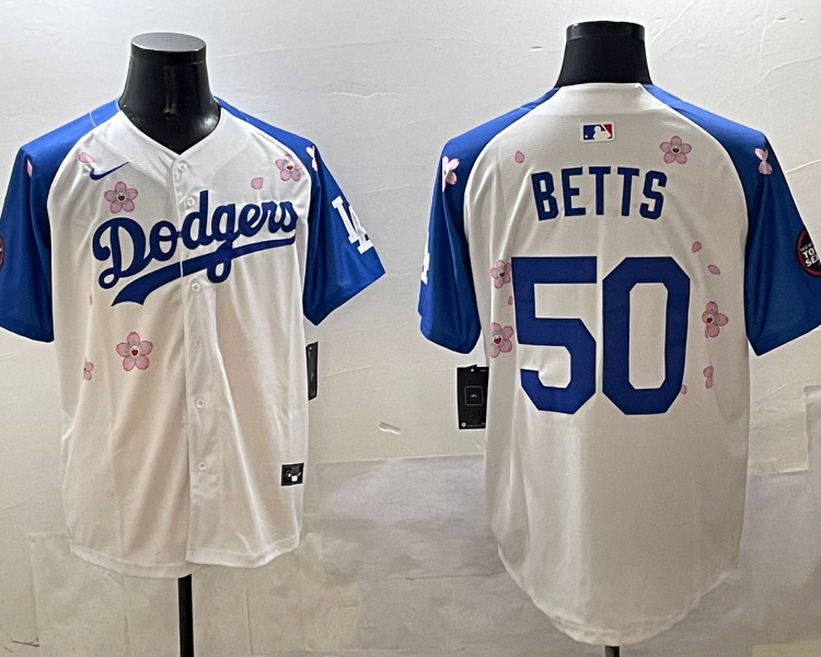 Men's Los Angeles Dodgers Mookie Betts White Jersey
