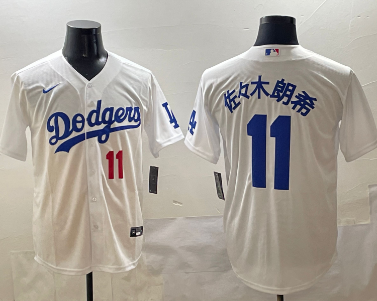 Men's Los Angeles Dodgers Roki Sasaki #11 White Limited Jersey