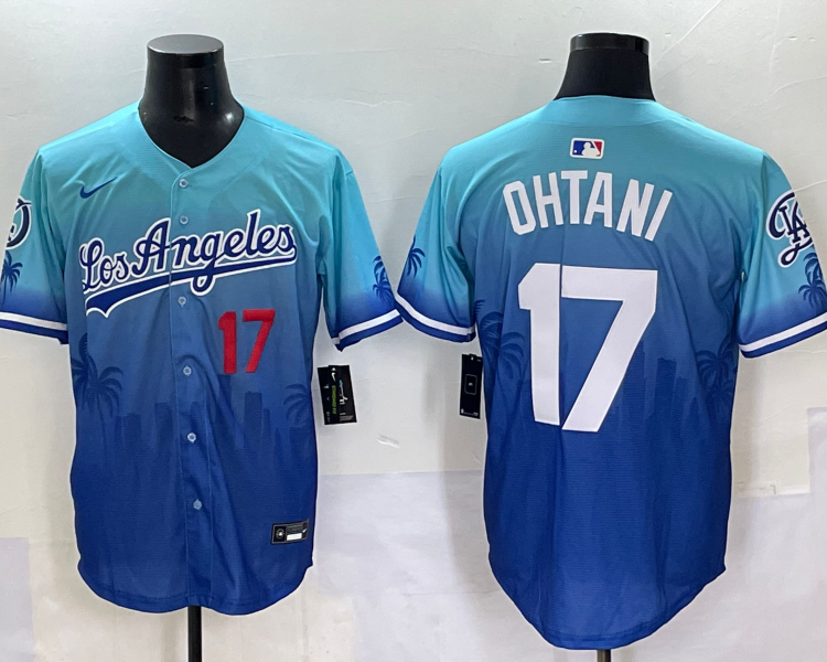 Men's Los Angeles Dodgers Shohei Ohtani #17 Blue Team Jersey