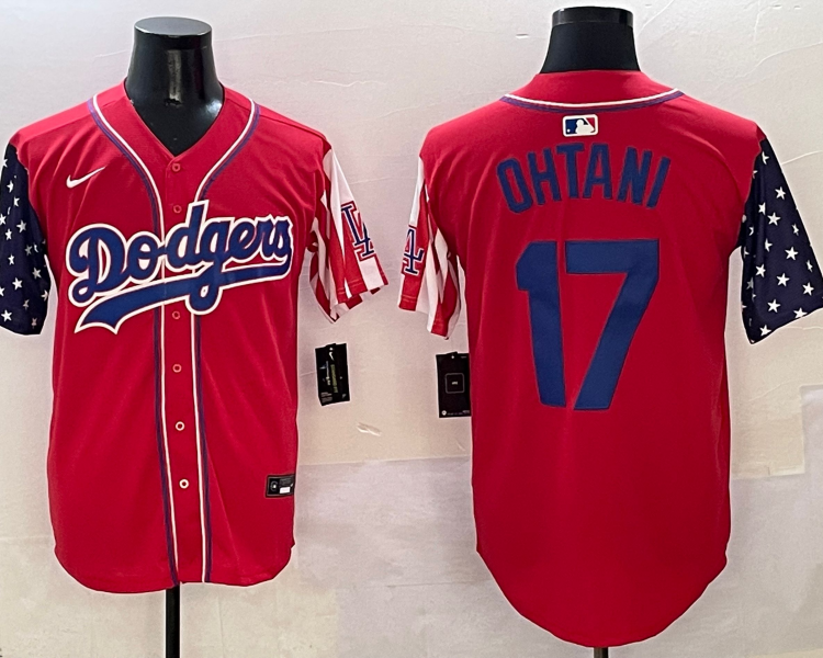 Men's Los Angeles Dodgers Shohei Ohtani #17 Red Limited Jersey