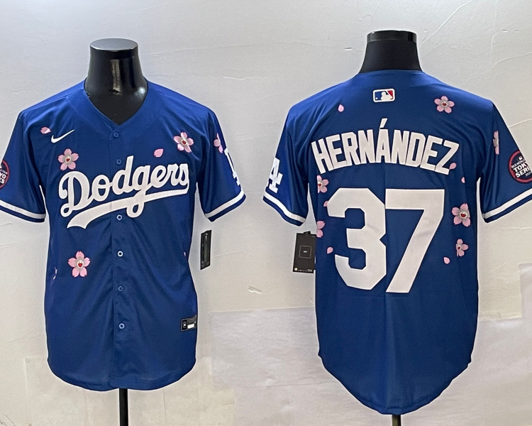 Men's Los Angeles Dodgers Teoscar Hernandez #37 Royal Jersey