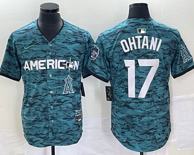 Men's Los Angeles Angels Shohei Ohtani #17 American League Teal 2023 MLB All-Star Limited Jersey