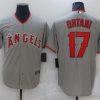 Men's Los Angeles Angels Shohei Ohtani #17 Gray Sewn Baseball Jersey