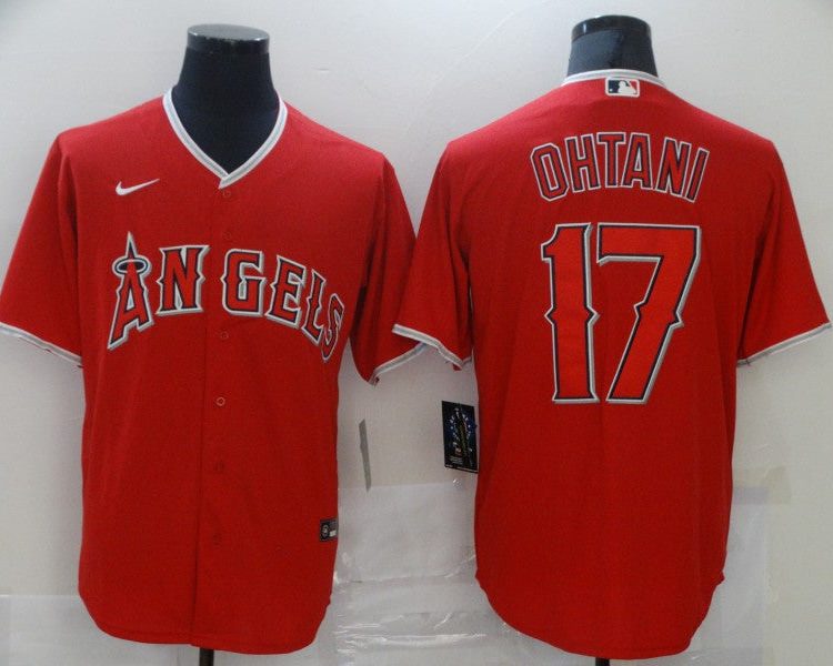 Men's Los Angeles Angels Shohei Ohtani #17 MLB Red Jersey