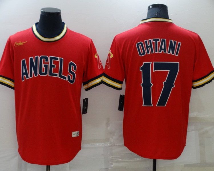 Men's Los Angeles Angels Shohei Ohtani #17 Red Jersey