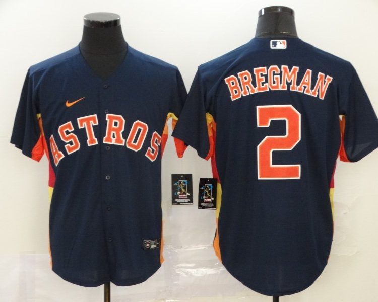 Men's Houston Astros Alex Bregman #2 Navy Baseball Jersey